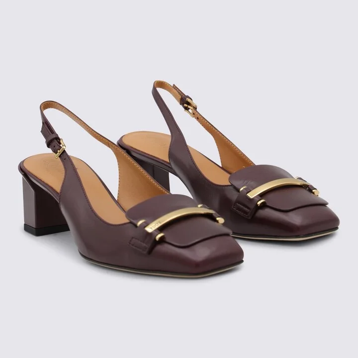 Tod'S Brown Leather Pumps - Image 2