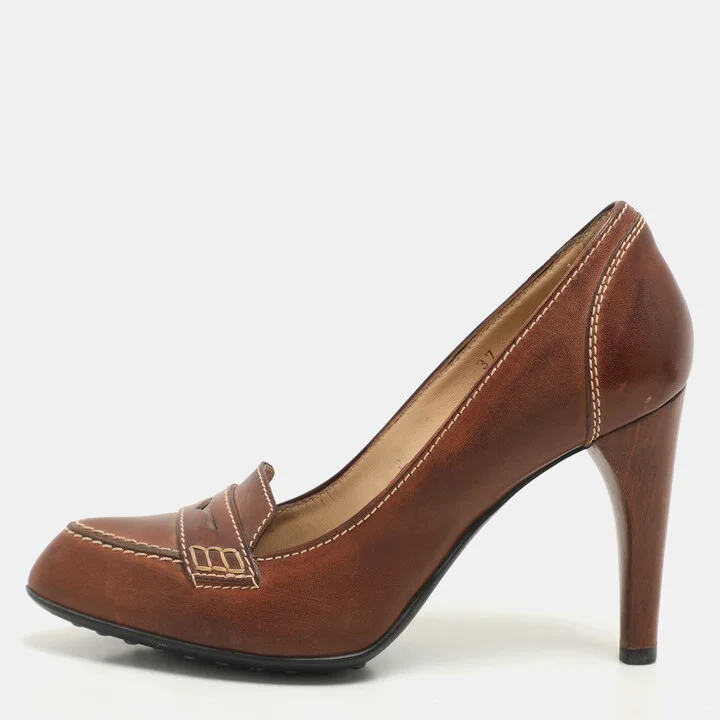 Tod's Brown Leather Pumps Size 37