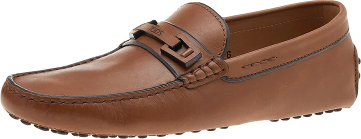 Tod's Brown Leather Slip on Loafers Size 39.5