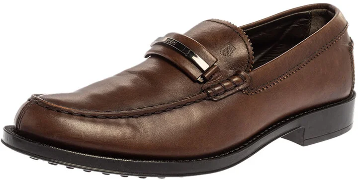 Tod's Brown Leather Slip on Loafers Size 41