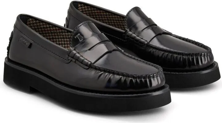 Tod'S Brushed Finish Leather Loafers Shoes - Image 2