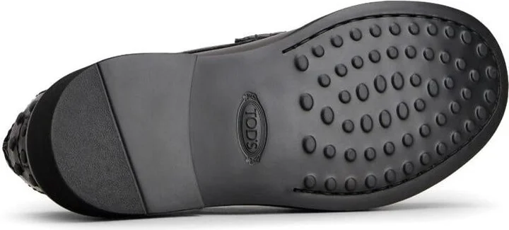 Tod'S Brushed Finish Leather Loafers Shoes - Image 5