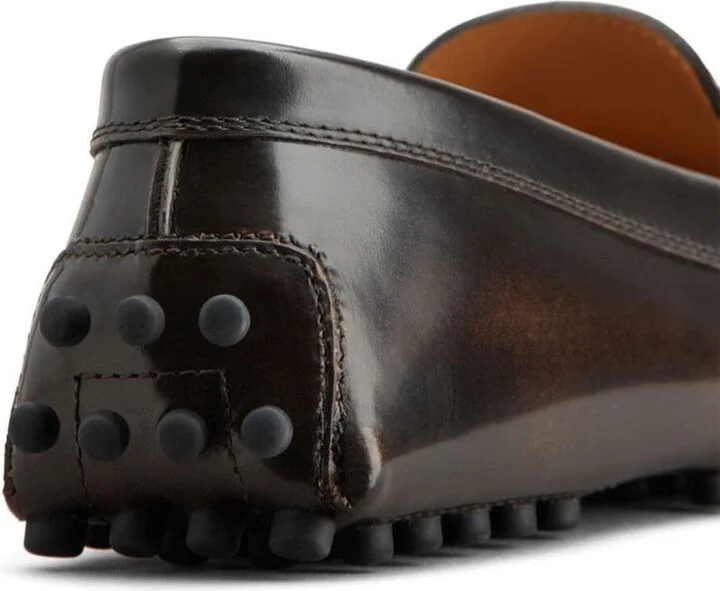 Tod'S Brushed Leather Inflatable Loafer Shoes - Image 5