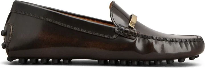 Tod'S Brushed Leather Inflatable Loafer Shoes