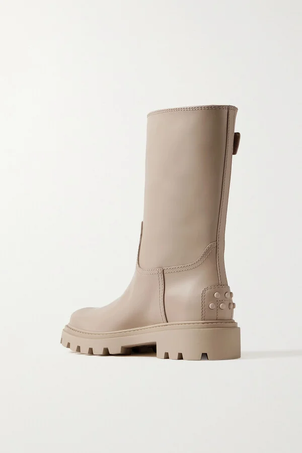 Tod's - Buckled Leather Boots - Neutrals - Image 3