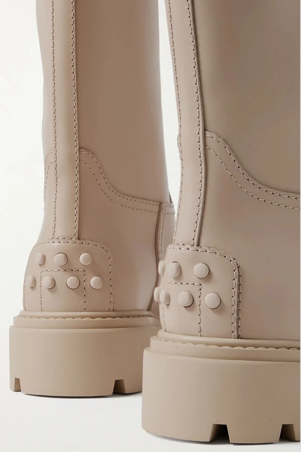Tod's - Buckled Leather Boots - Neutrals - Image 4