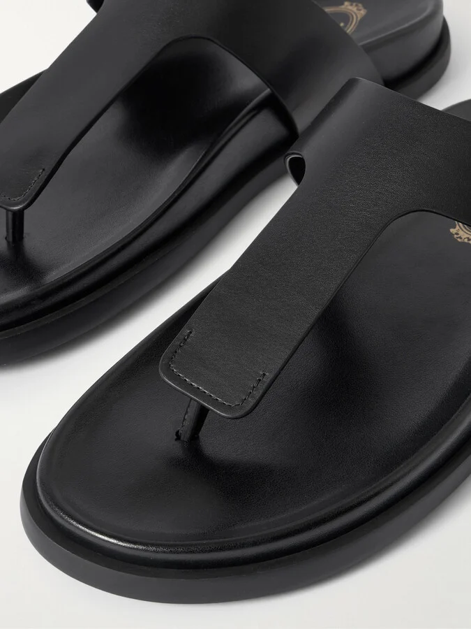 Tod's - Buckled Leather Sandals - Black - Image 4