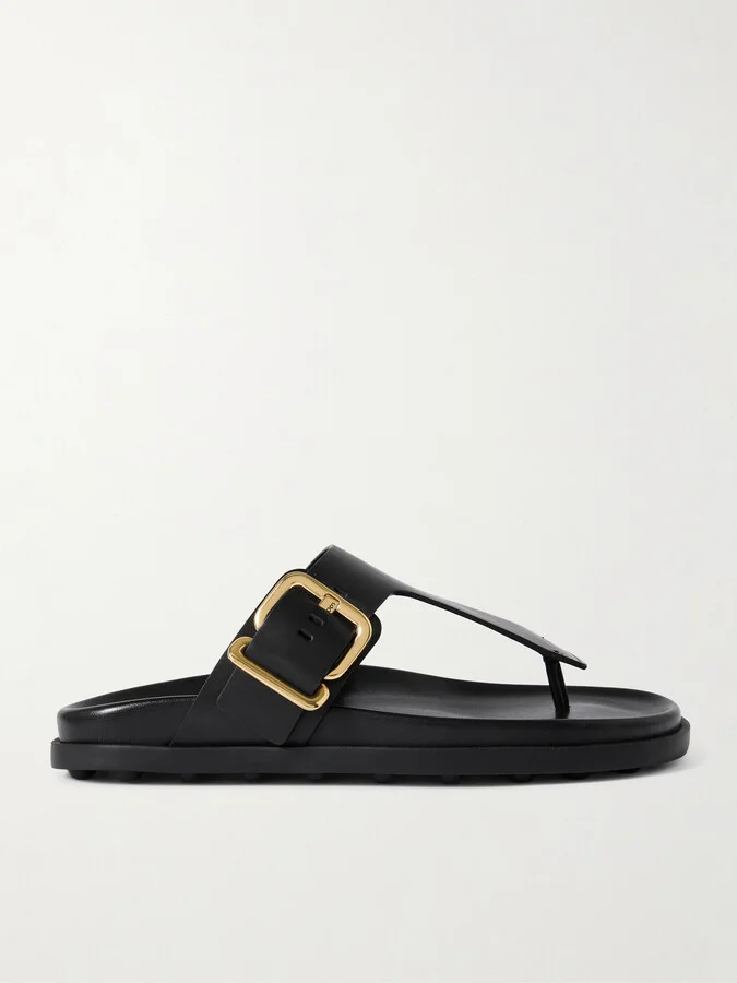 Tod's - Buckled Leather Sandals - Black