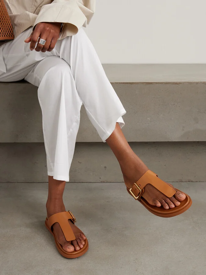Tod's - Buckled Leather Sandals - Brown - Image 2