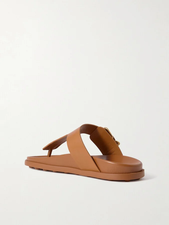 Tod's - Buckled Leather Sandals - Brown - Image 3