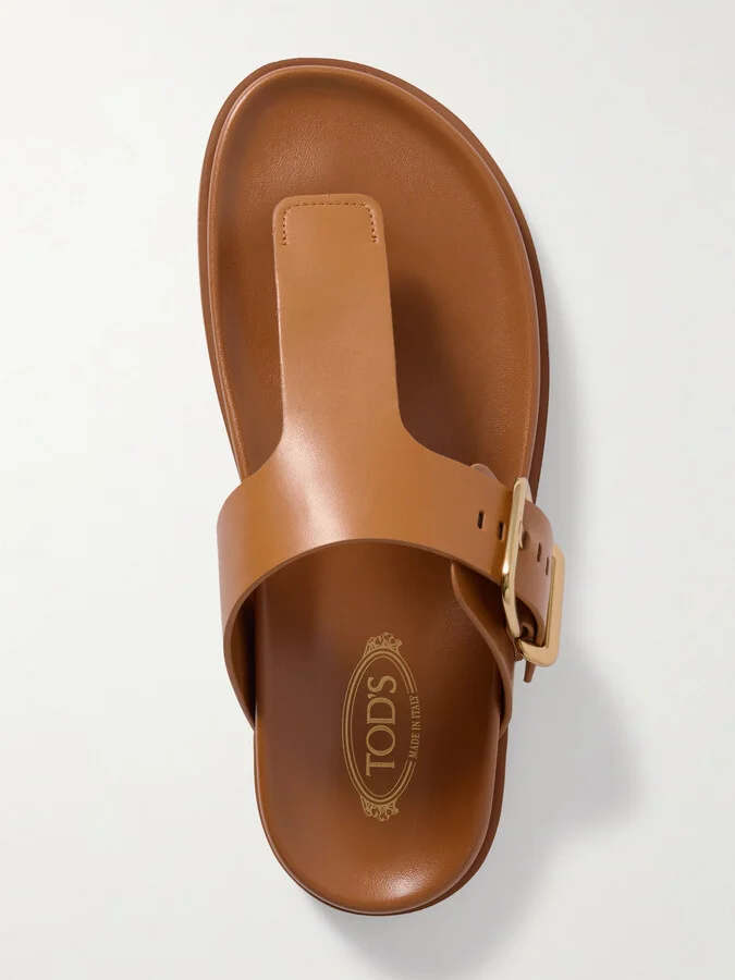 Tod's - Buckled Leather Sandals - Brown - Image 5