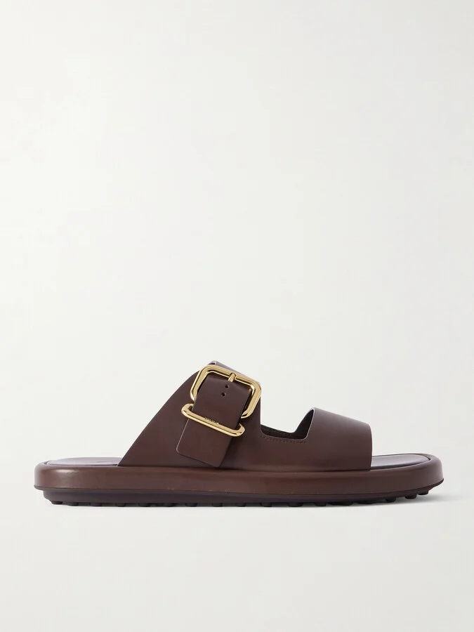 Tod's - Buckled Leather Sandals - Brown