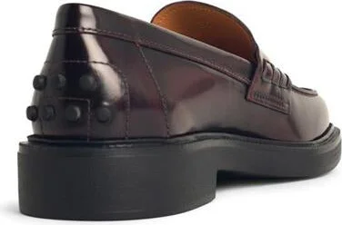 Tod'S Burgundy Leather Loafers - Image 3