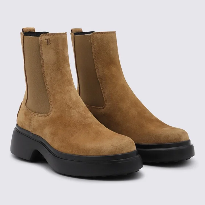 Tod'S Camel Suede And Leather Boots - Image 2