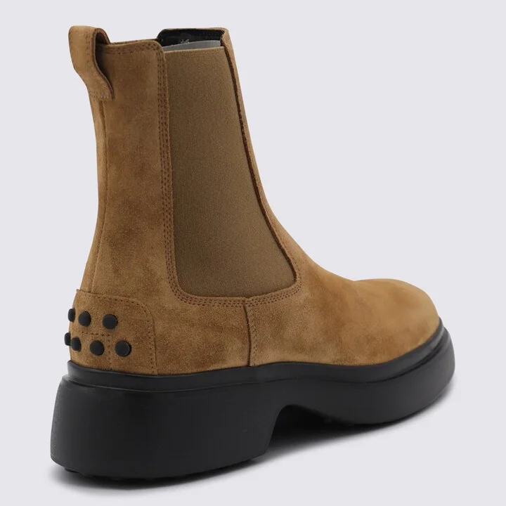 Tod'S Camel Suede And Leather Boots - Image 3