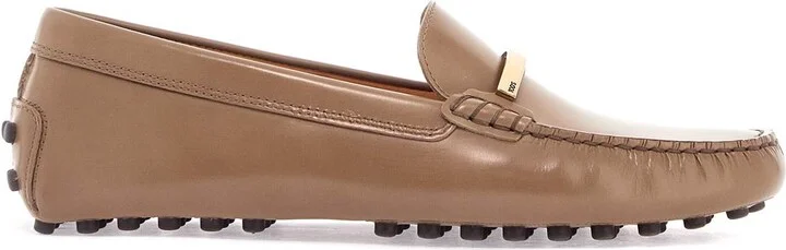 TOD'S cappuccino leather driving moccasin