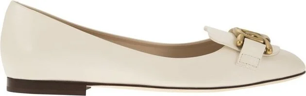 Tod's Chain-Link Detail Flat Shoes