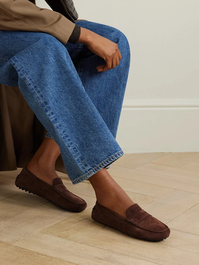 Tod's - City Gommino Suede Loafers - Brown - Image 2