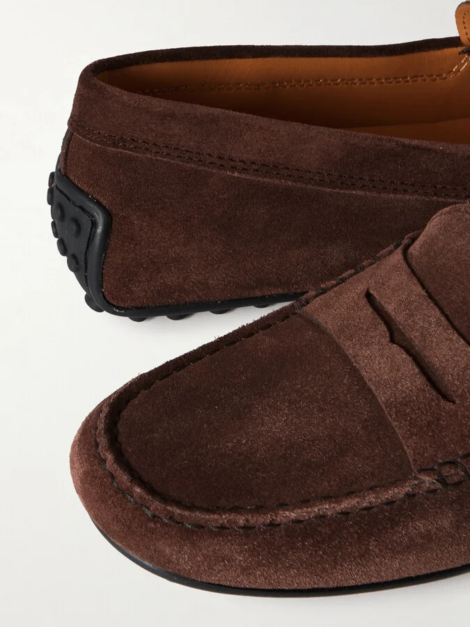 Tod's - City Gommino Suede Loafers - Brown - Image 4