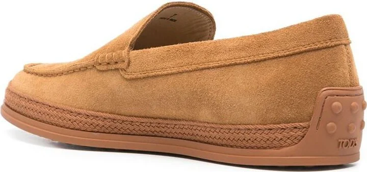 Tod'S Cord Weaving Slip-On Suede Loafers Shoes - Image 3