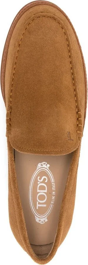 Tod'S Cord Weaving Slip-On Suede Loafers Shoes - Image 4