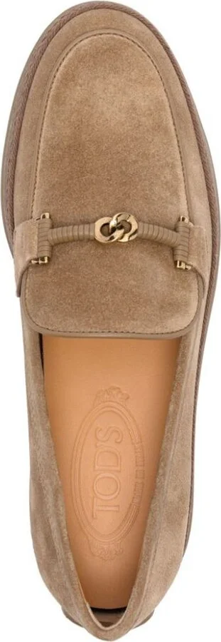 Tod'S Cord Weaving T Ring Suede Loafers Shoes - Image 4