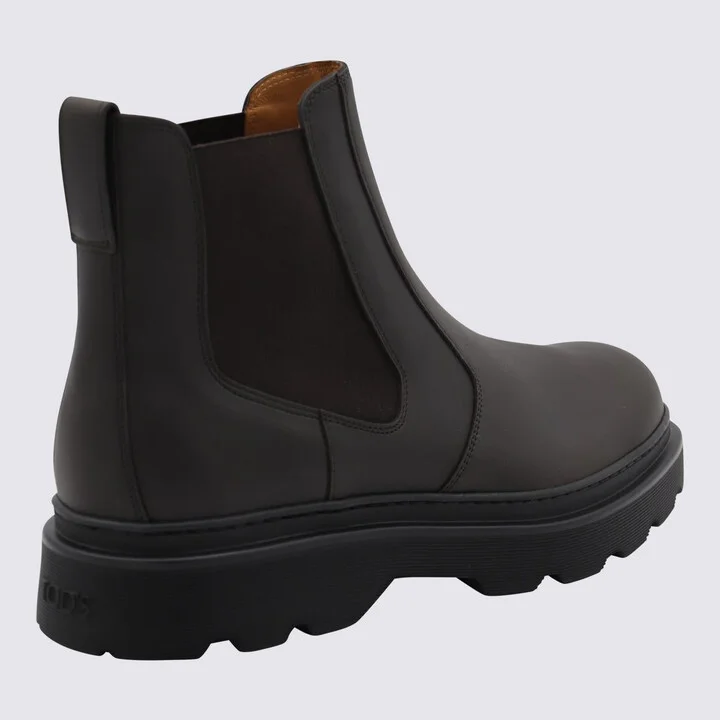 Tod'S Dark Brown Leather Boots - Image 3