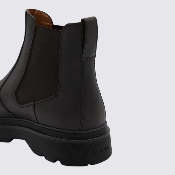 Tod'S Dark Brown Leather Boots - Image 4