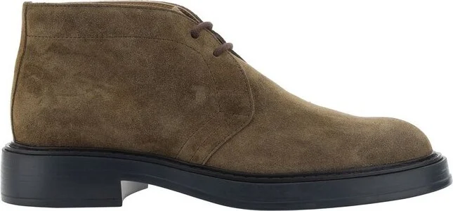 Tod's Desert Round Toe Lace-Up Boots