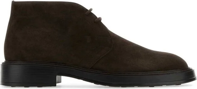 Tod's Desert Round Toe Lace-Up Boots
