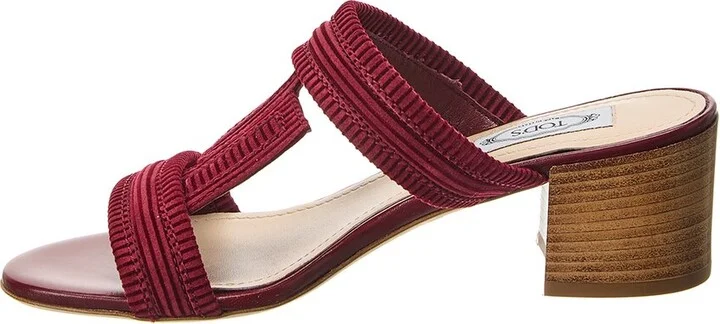 Tod's Double T Strap Suede Sandals - Image 2