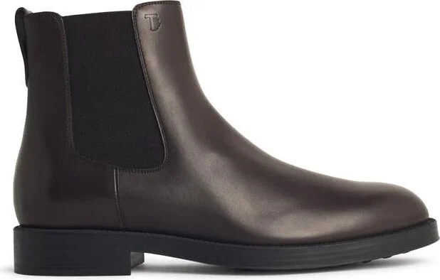 Tod'S 'El. Formale' Brown Leather Ankle Boots