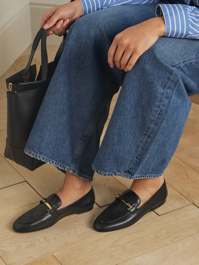 Tod's - Embellished Leather Loafers - Black - Image 2