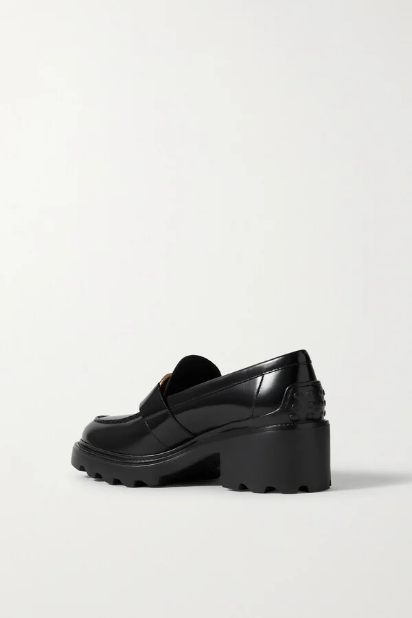 Tod's - Embellished Leather Loafers - Black - Image 3