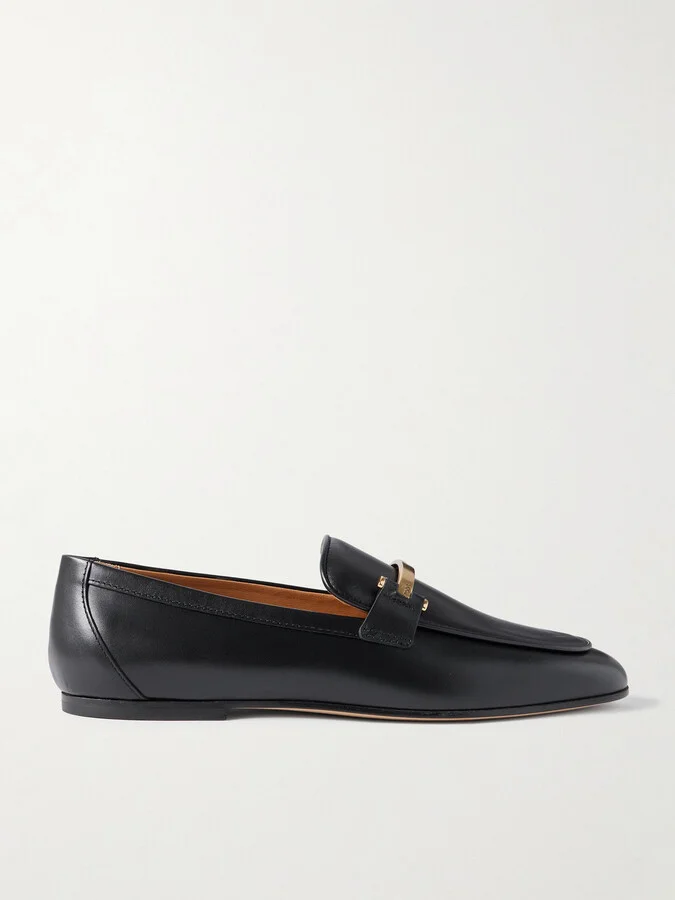 Tod's - Embellished Leather Loafers - Black