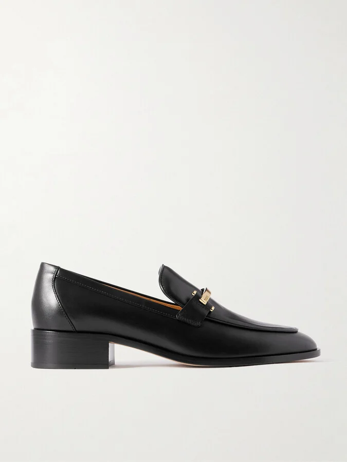 Tod's - Embellished Leather Loafers - Black