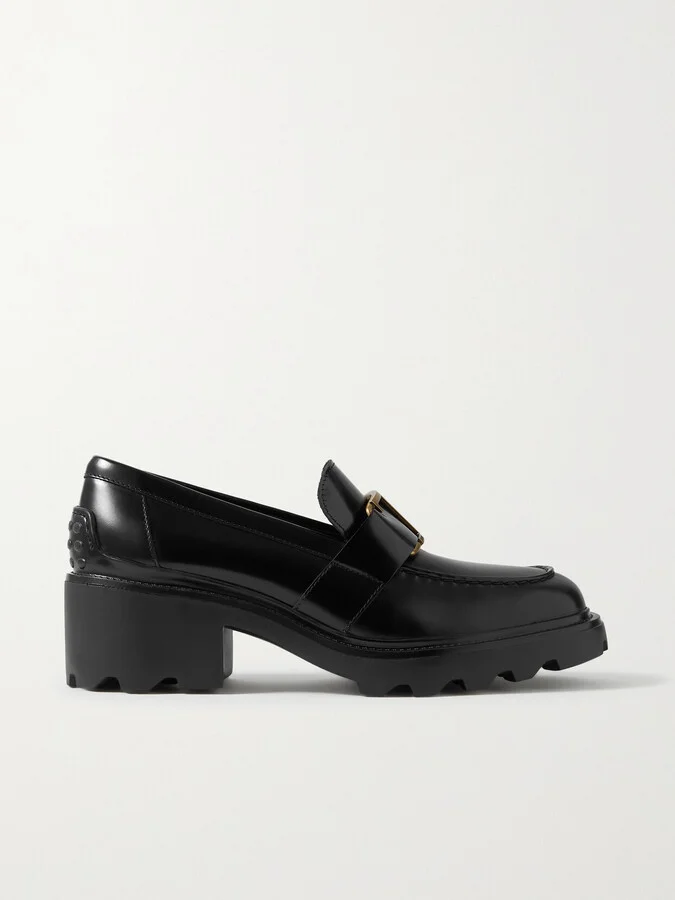 Tod's - Embellished Leather Loafers - Black