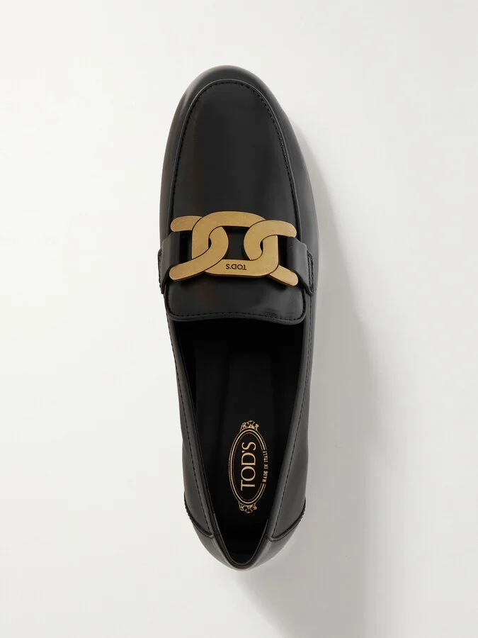 Tod's - Embellished Leather Loafers - Black