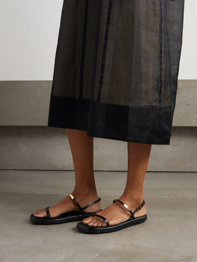 Tod's - Embellished Leather Slingback Sandals - Black - Image 2
