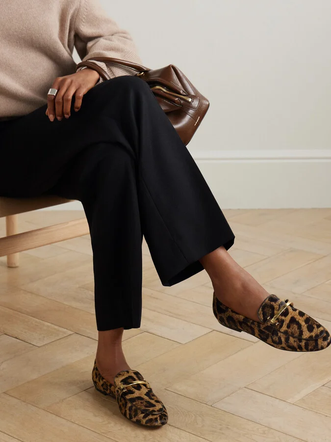 Tod's - Embellished Leopard-print Calf Hair Loafers - Animal print - Image 2