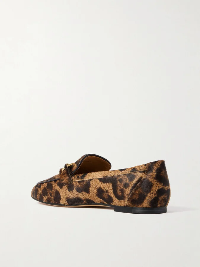 Tod's - Embellished Leopard-print Calf Hair Loafers - Animal print - Image 3