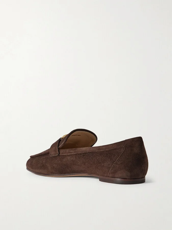 Tod's - Embellished Nubuck Loafers - Brown - Image 3
