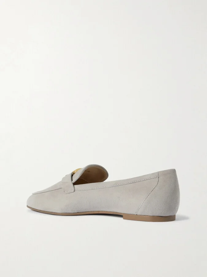 Tod's - Embellished Nubuck Loafers - Brown - Image 3