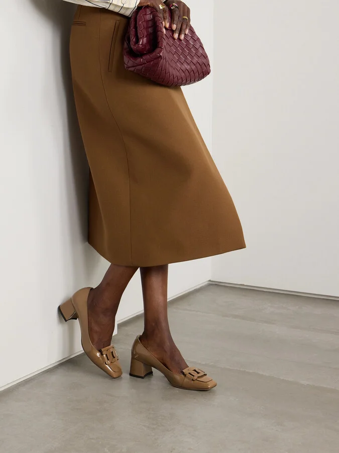 Tod's - Embellished Patent-leather Pumps - Brown - Image 2