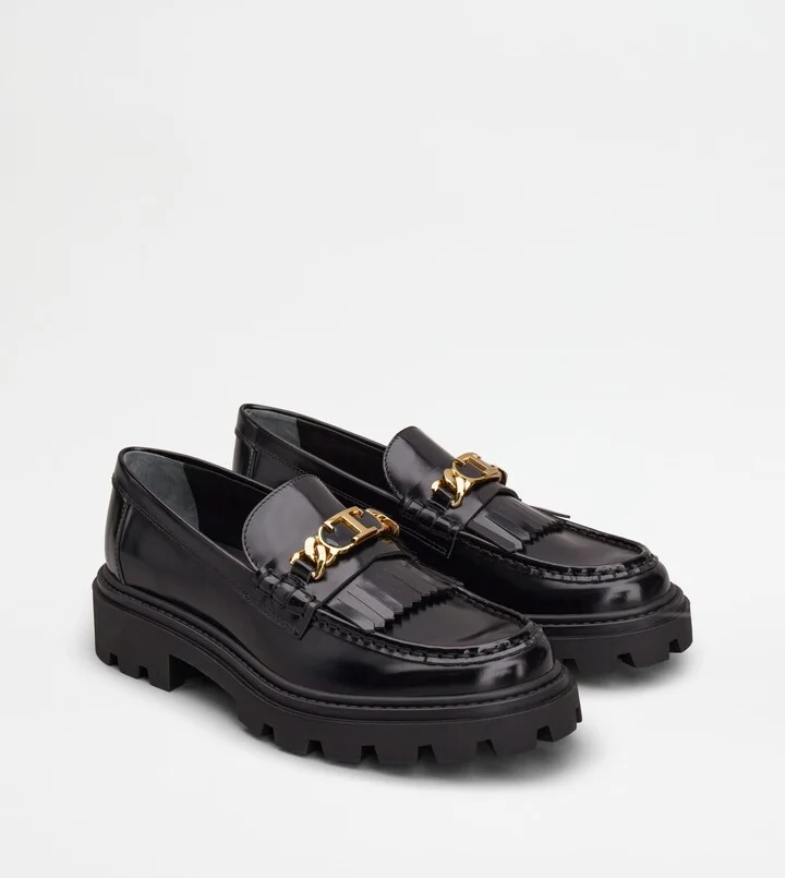 Tod's Fringed Loafers in Leather - Image 2