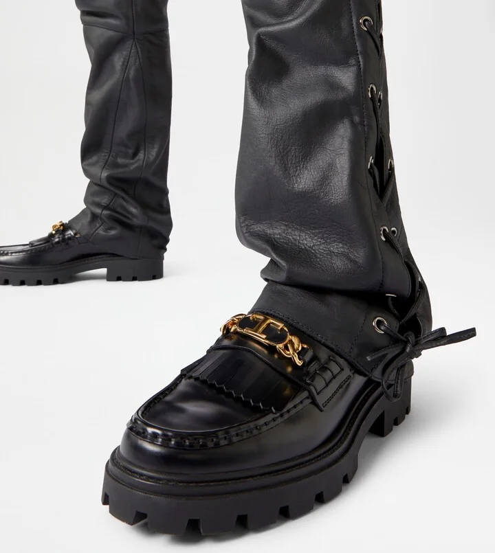 Tod's Fringed Loafers in Leather - Image 6