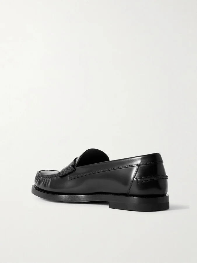 Tod's - Gathered Leather Loafers - Black - Image 3
