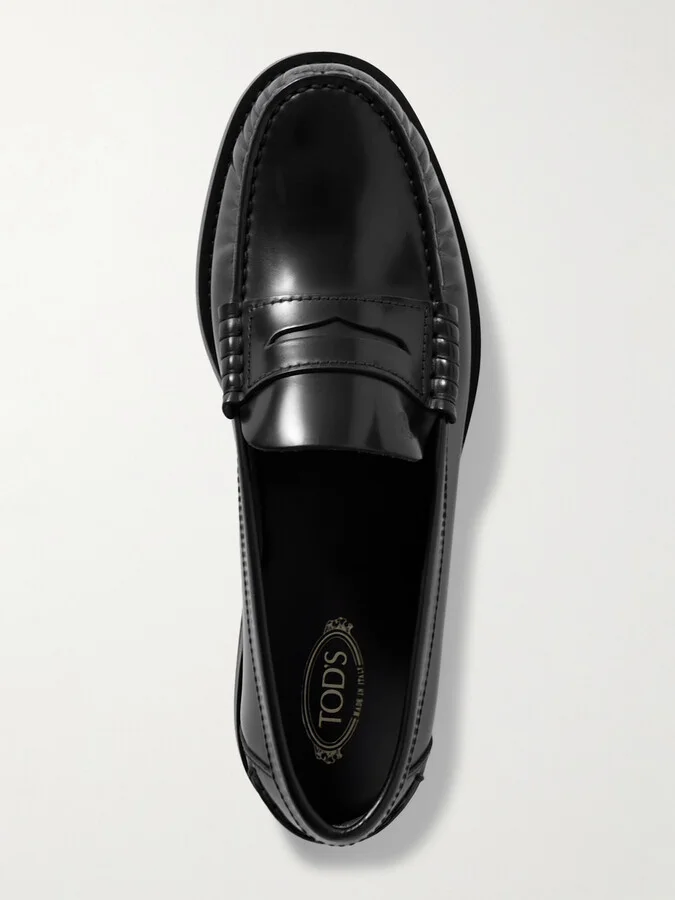 Tod's - Gathered Leather Loafers - Black - Image 5