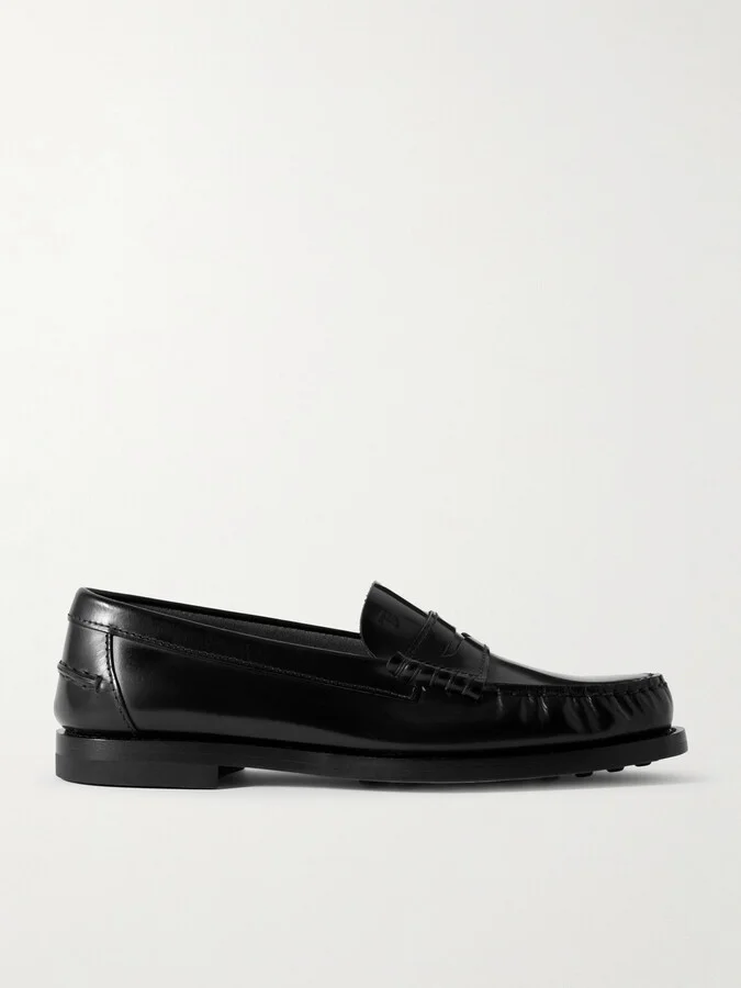 Tod's - Gathered Leather Loafers - Black