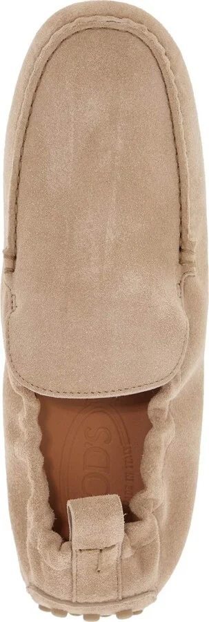 TOD'S gathered leather slippers in cord color - Image 3